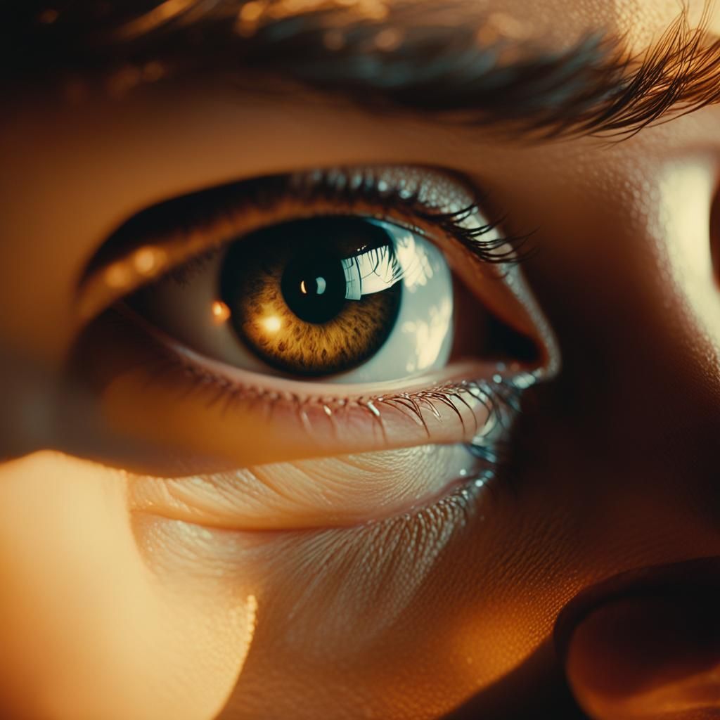 Intense Human Eyes Cinematic Film Still