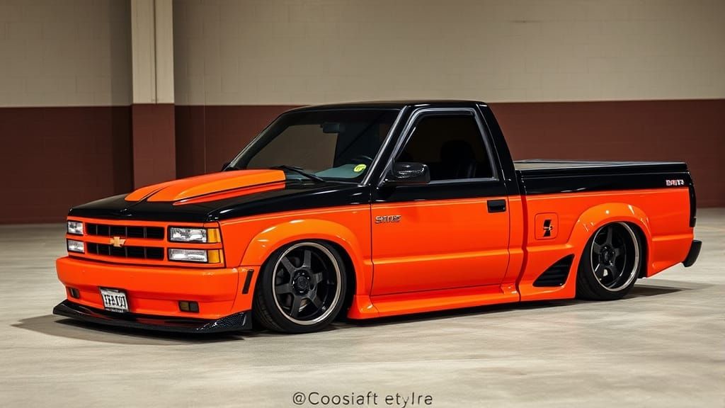 Cyberpunk Chevy S10 Drift Drag Racecar Hotrod Promod