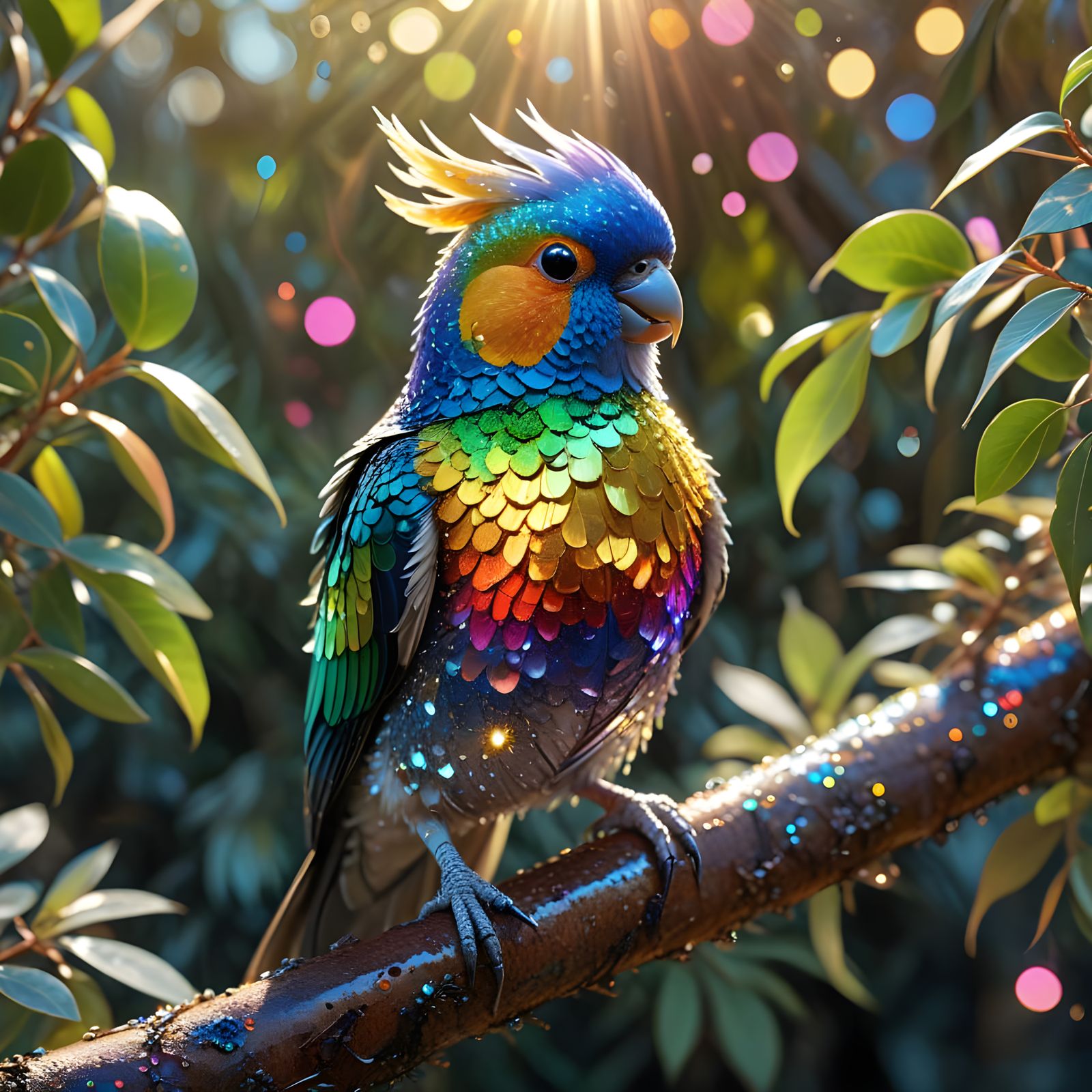 Australian Cockatiel Sequin Masterpiece