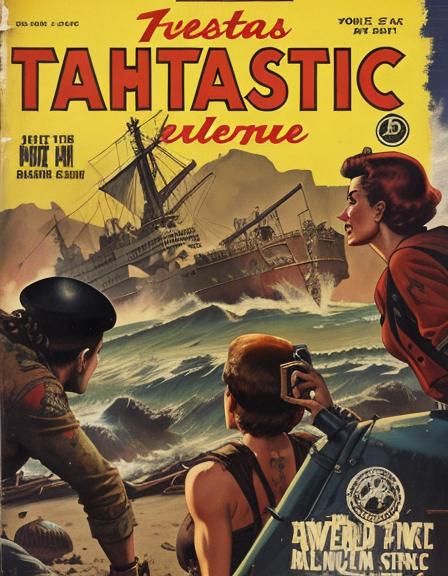 The Zombie Ship 1950's Pulp Novel Cover