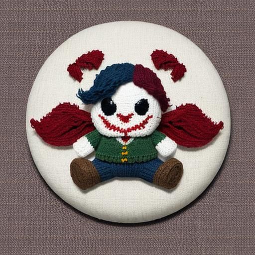 Knitted Wool Joker Toy