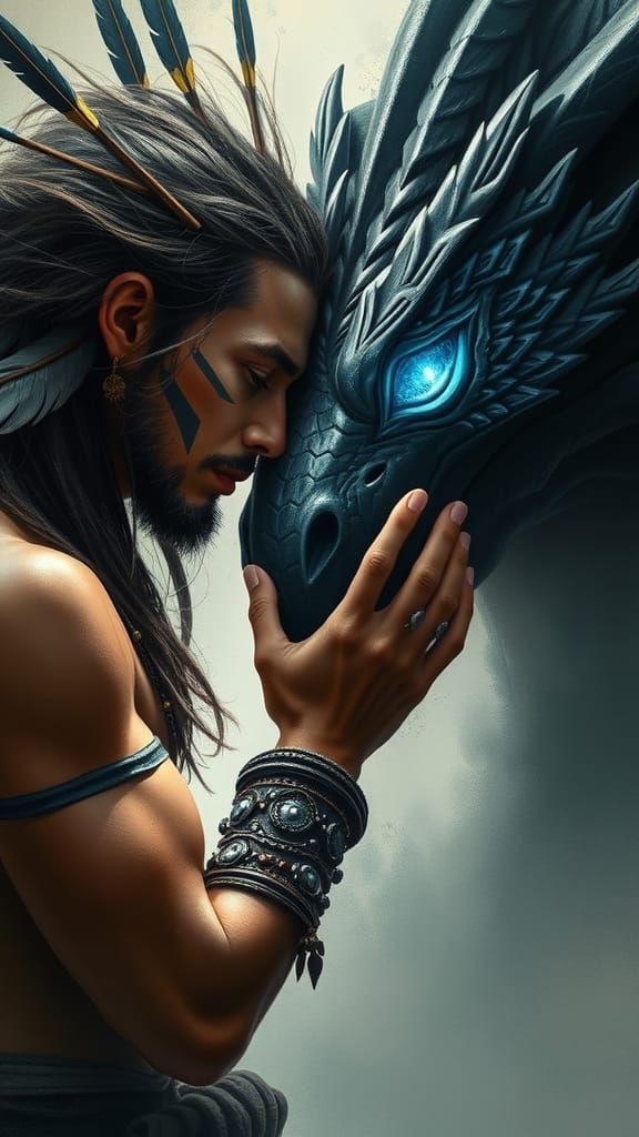 Warrior and Dragon: A Mystical Bond