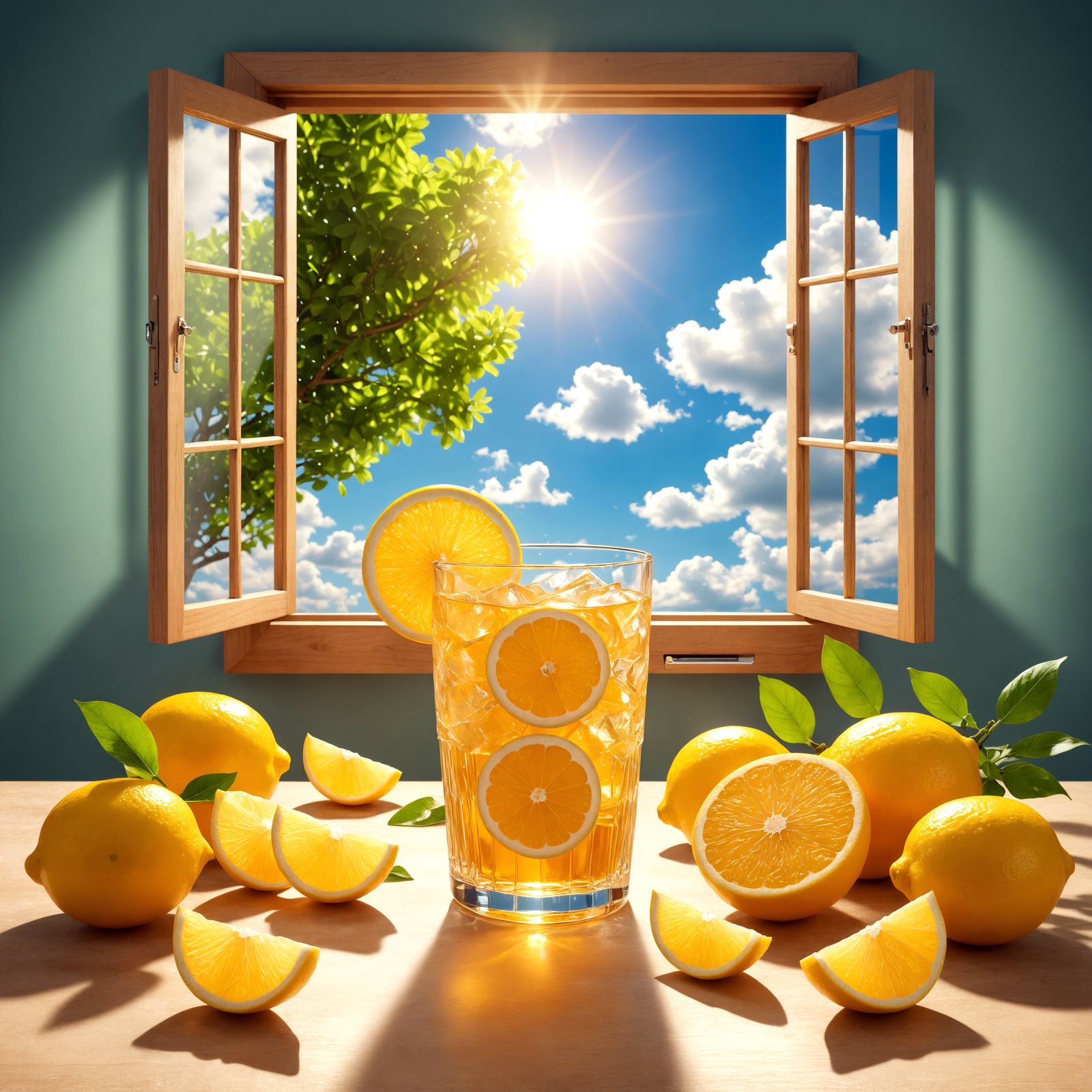 Optimism Still Life with Citrus and Sunlight