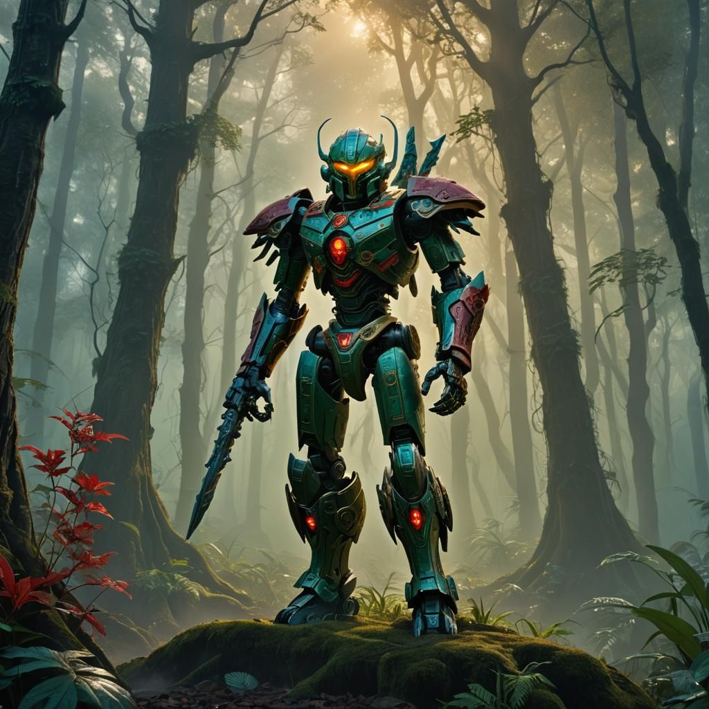Bionicle Mist Dancer in Mystical Forest Clearing