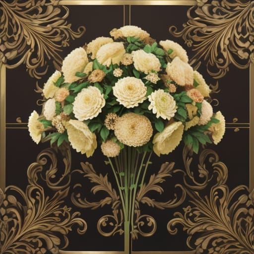 Baroque Chrysanthemum in Opulent Garden