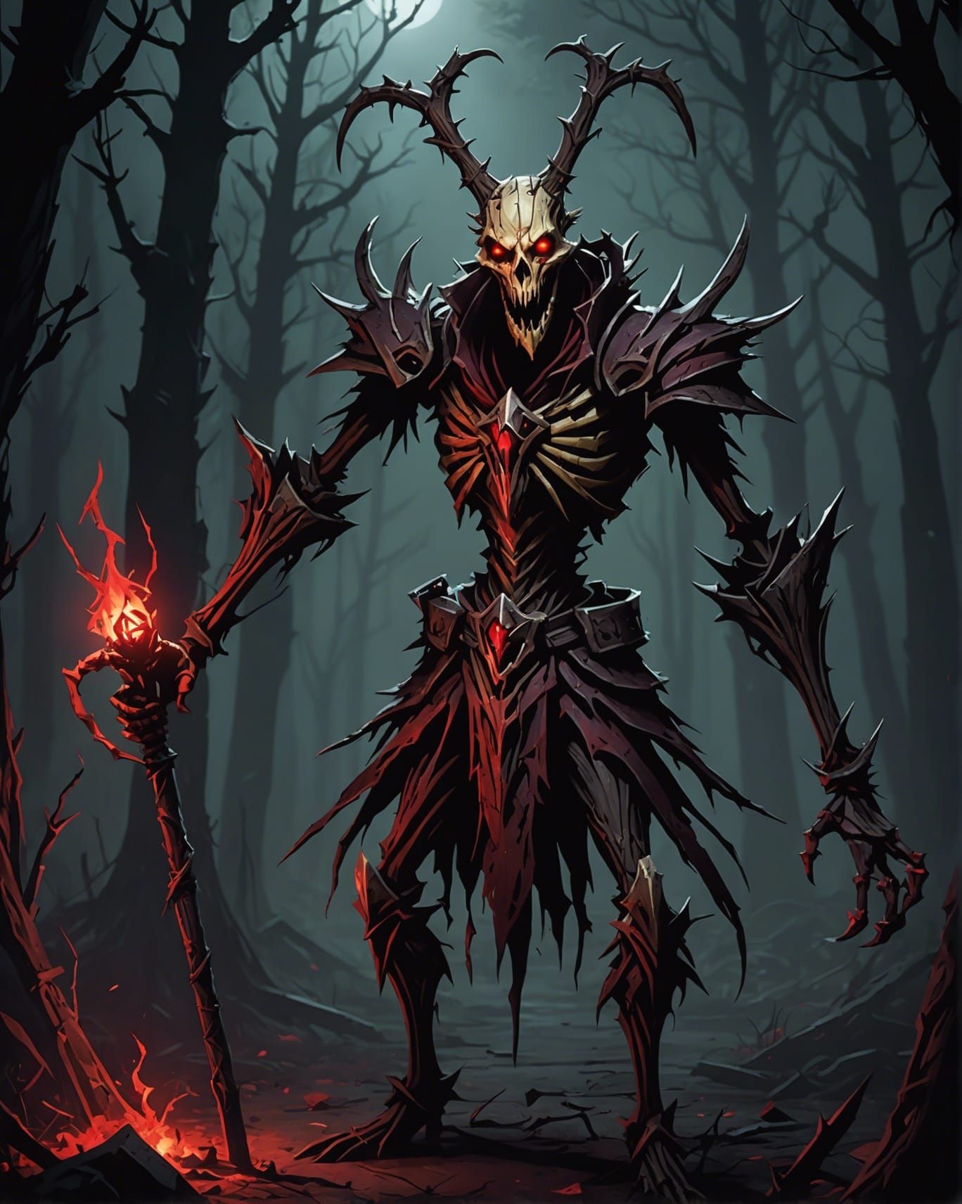 Fiddlesticks Horror in Darkest Dungeon Style