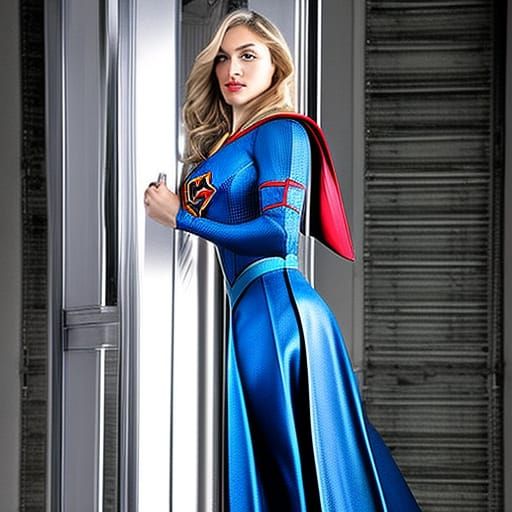 Madonna as Supergirl in Hyperrealistic Style