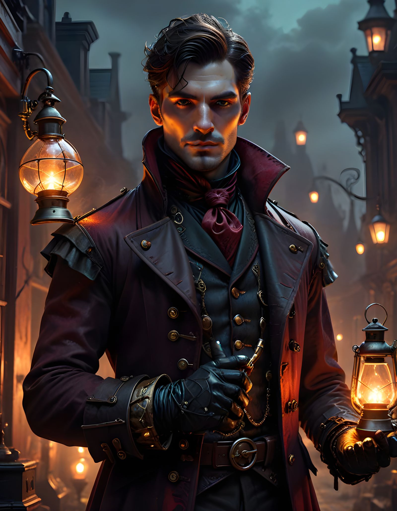 Steampunk Highwayman in Victorian Splendor