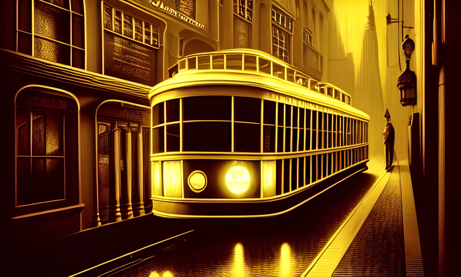 Personified Trolley in Hyperrealistic Style