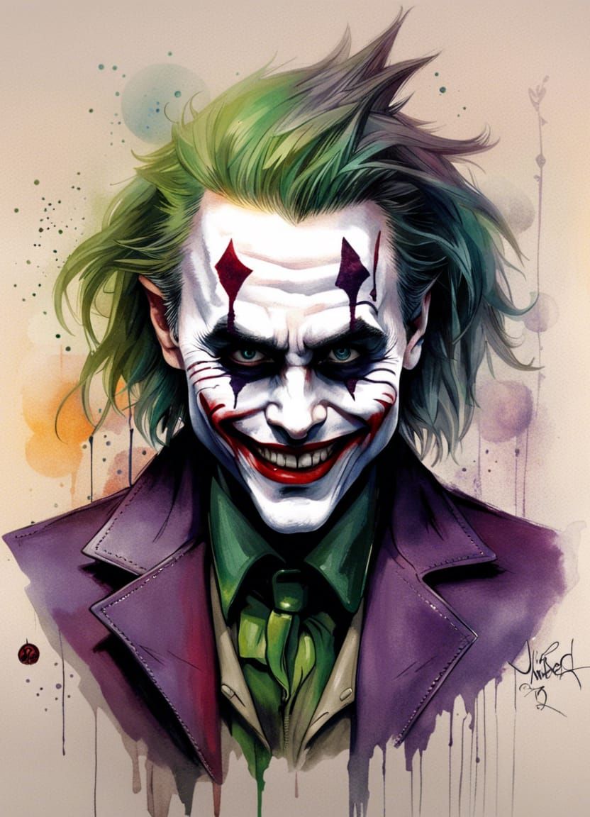 Joker Crayon Caricature: A Hyperrealistic Album Art