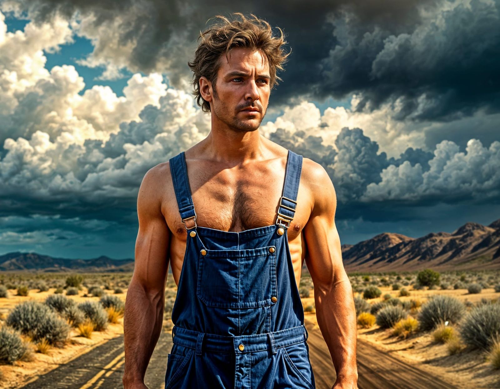 Anthony Ainley as The Master in Surreal Street Scene