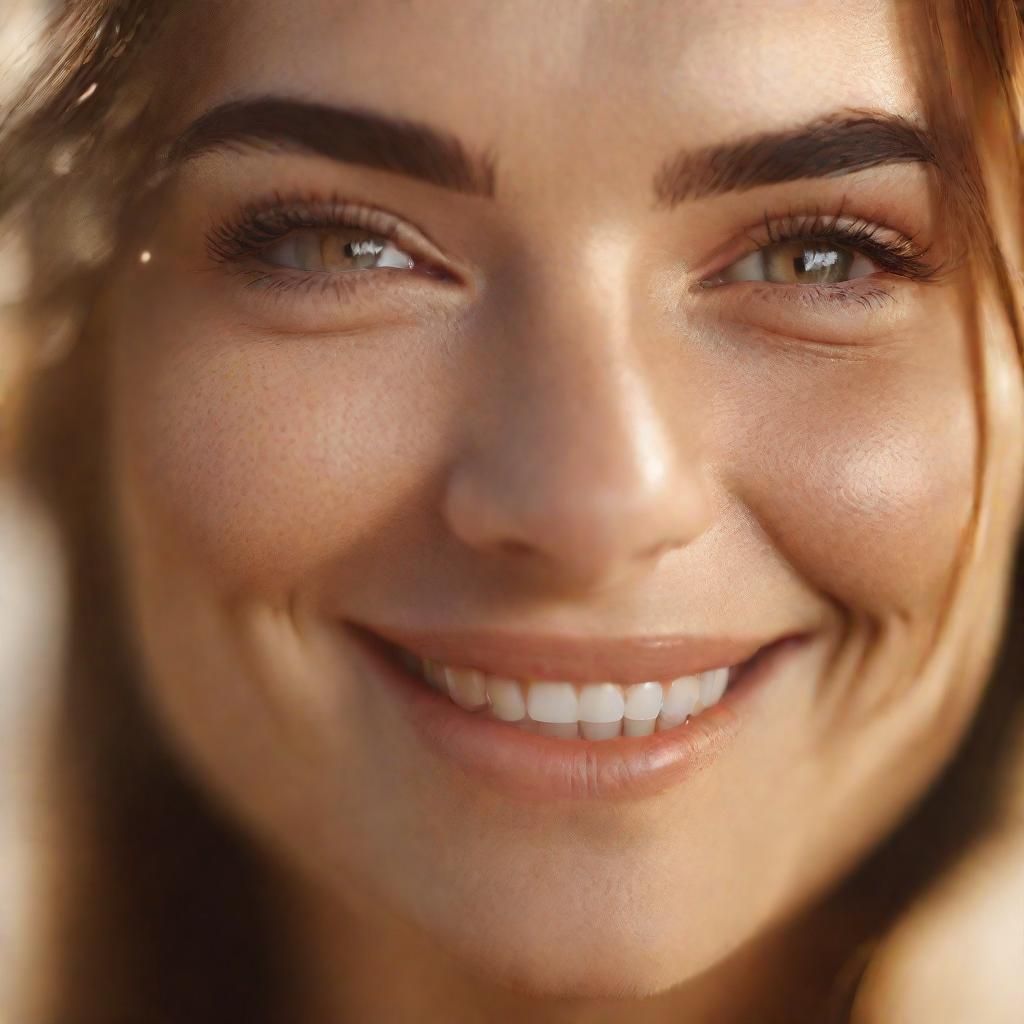 Charming Portrait of a Girl with Luminous Eyes