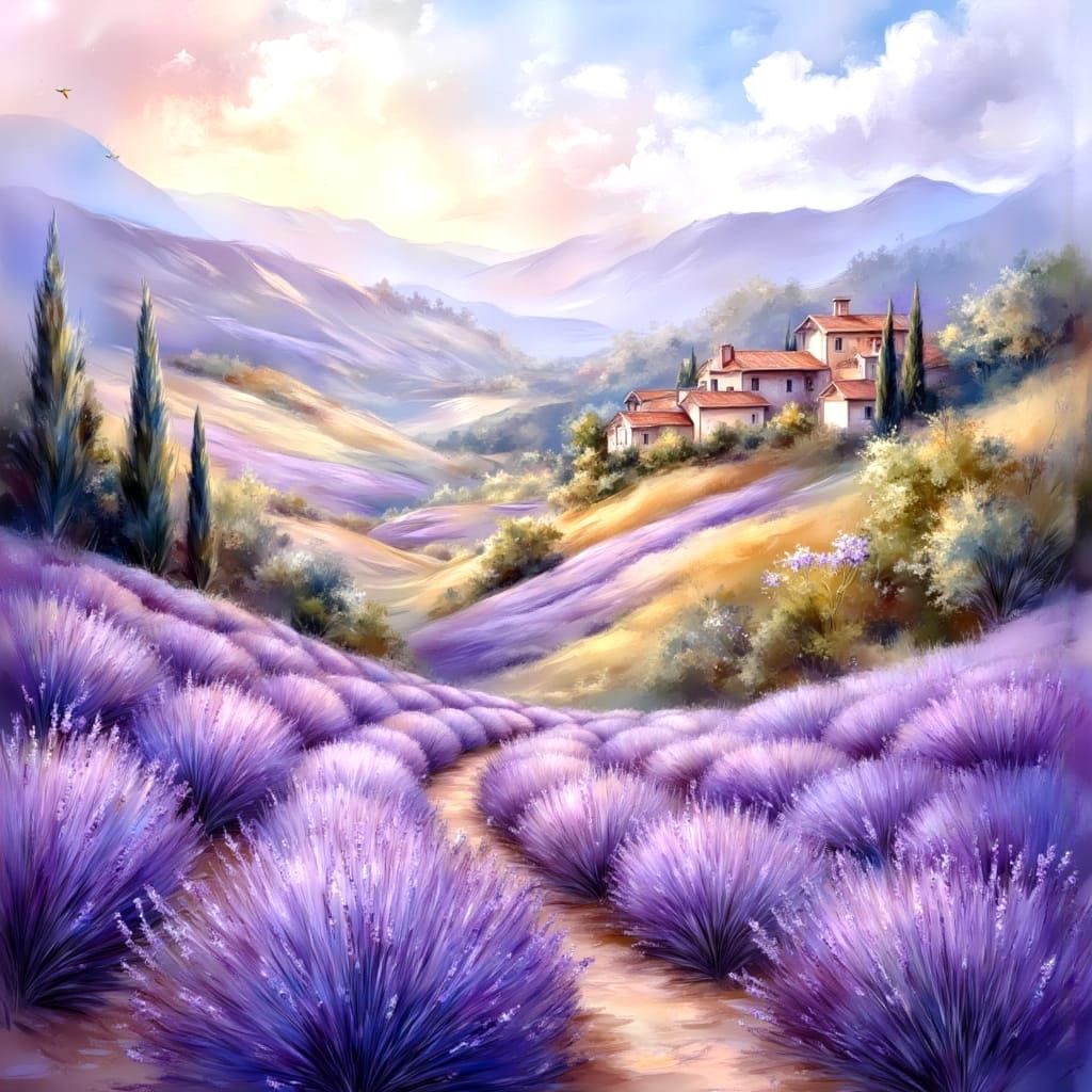 Lavender fields in Tuscany