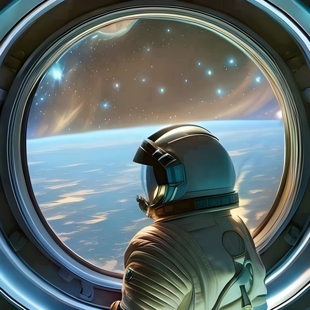 Cosmic Space Scene in Hyperrealistic Digital Art