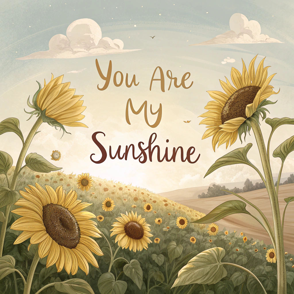 You Are My Sunshine Over Sunflowers