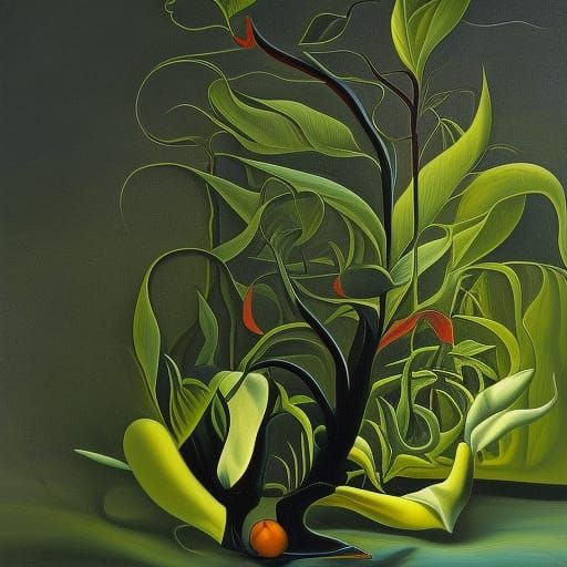 Psychedelic Fractal Dodecahedron in Expressionist Style