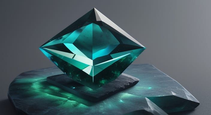 Close-Up of Ethereal Multifaceted Gemstone