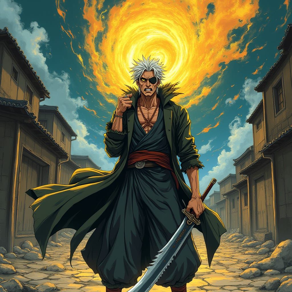 Fierce Soul Reaper in Hyperrealistic Splash Art