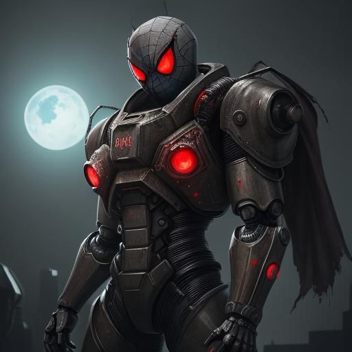 Fallout Inspired Giant Armored Spider in Nuclear Plant