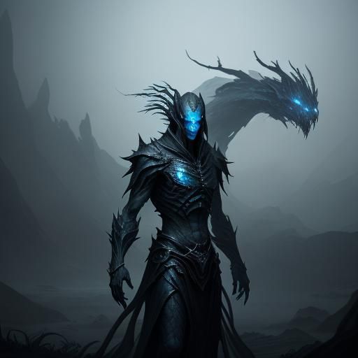 Eerie Specter Glides in Dark Fantasy Concept Art