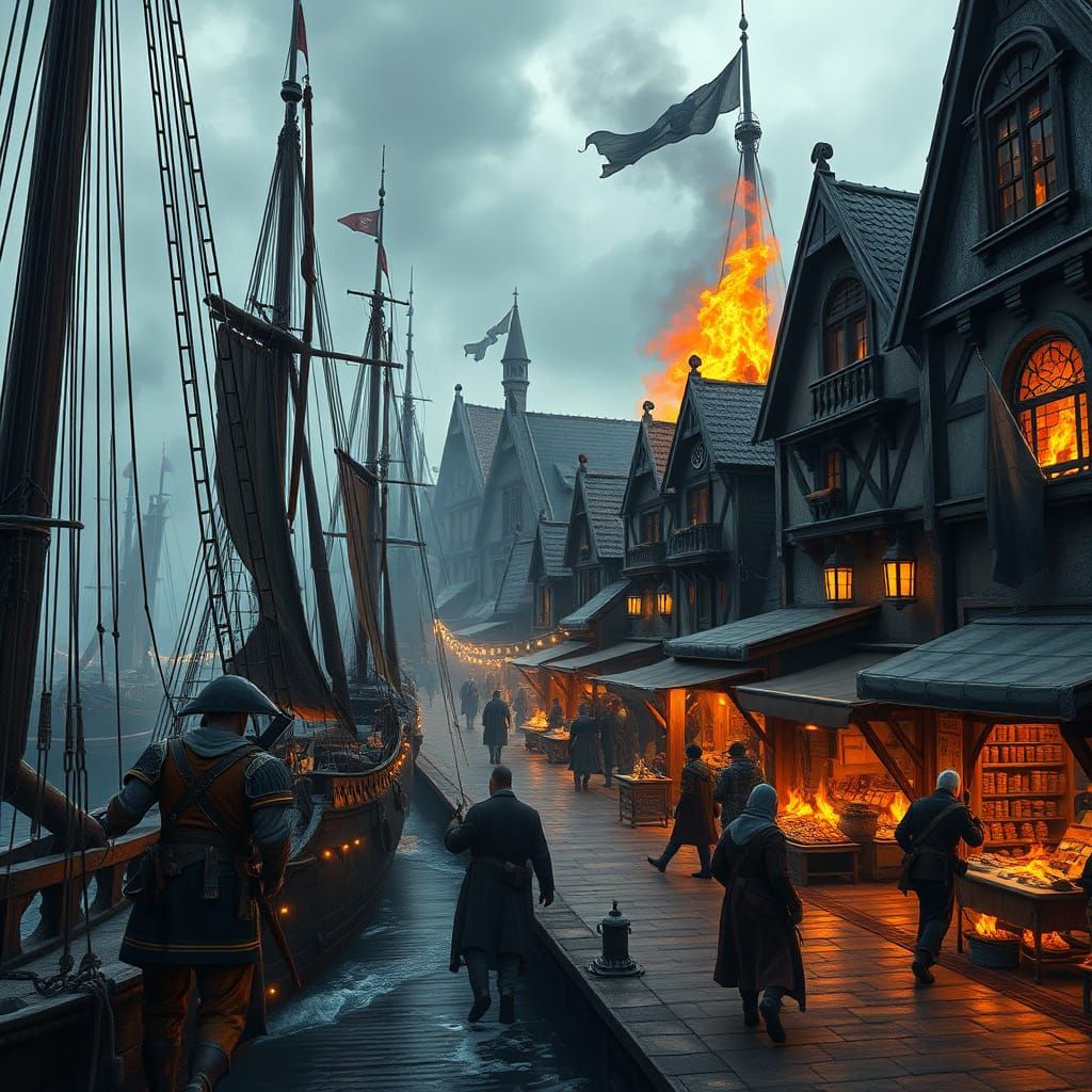 Medieval Marines Torch the Wharf in Eiskalt