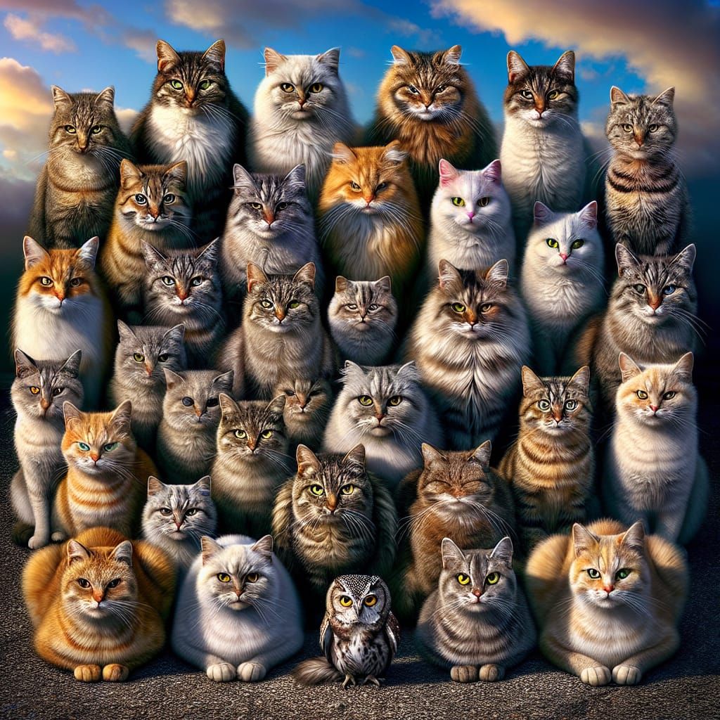 Find the Owl: A Hyperrealistic Cat Puzzle