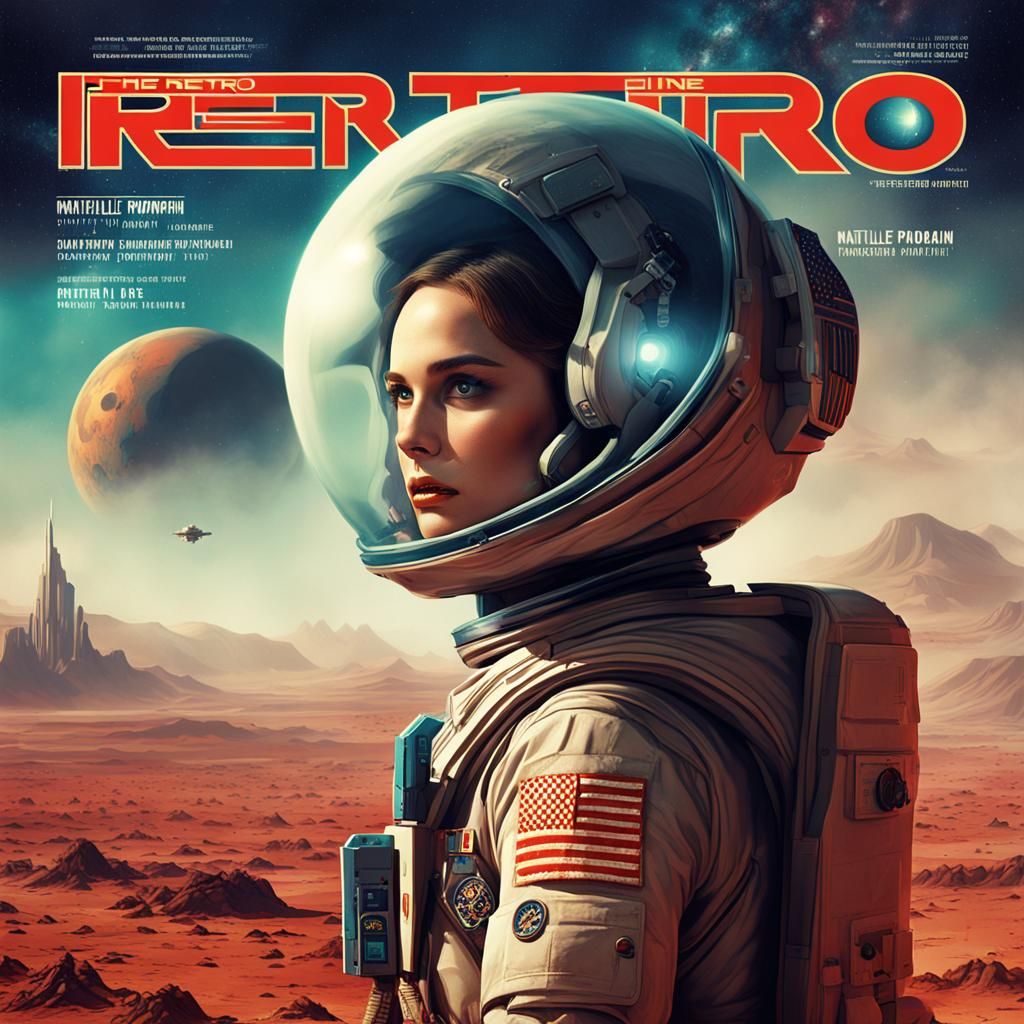 Retro Magazine Cover: Natalie Portman as Martian