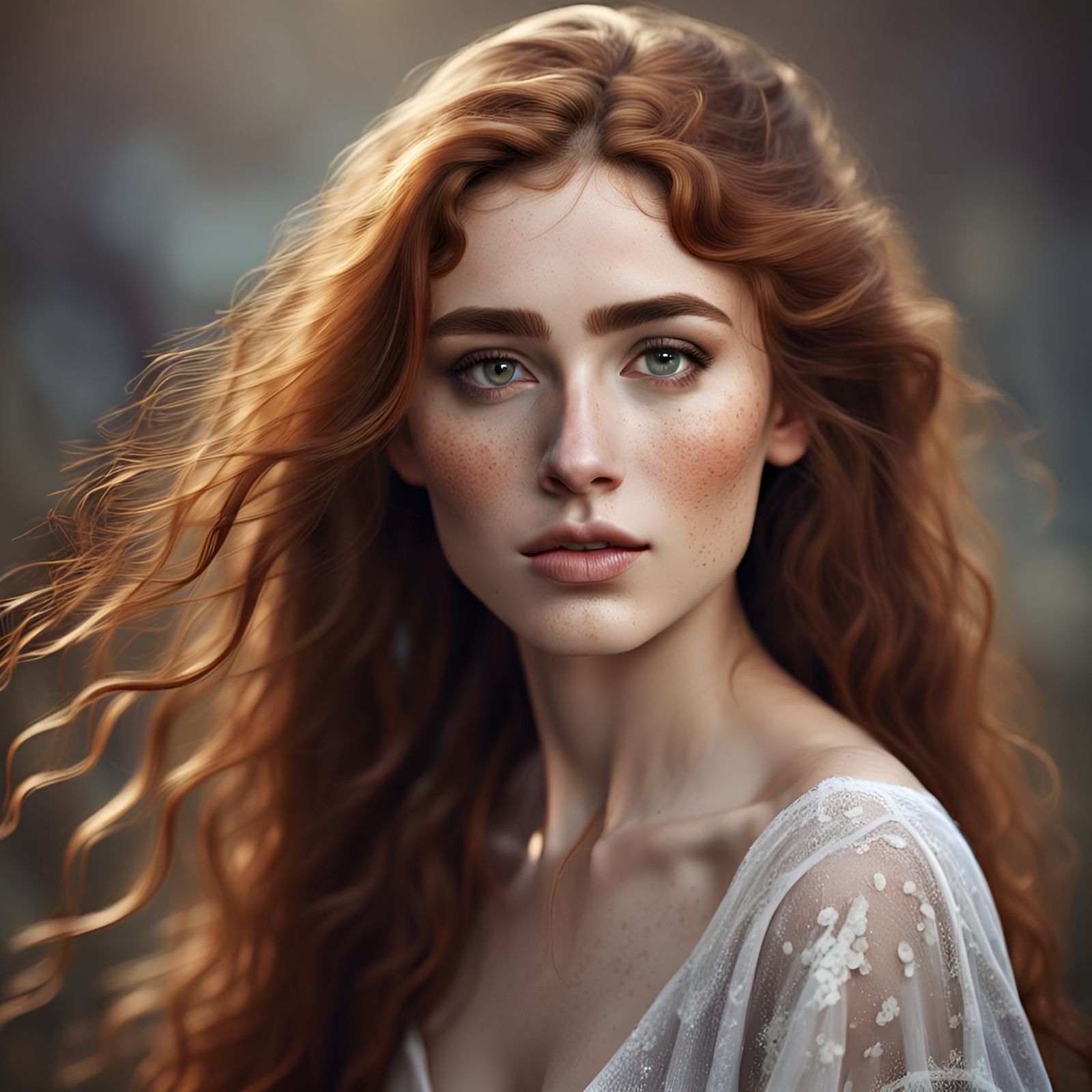 Stunning Freckled Armenian Girl Portrait