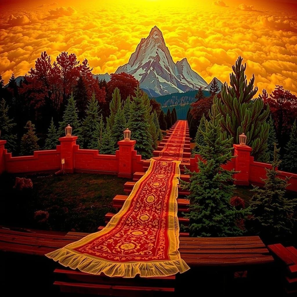 Golden Hour Landscape with Detailed Clouds