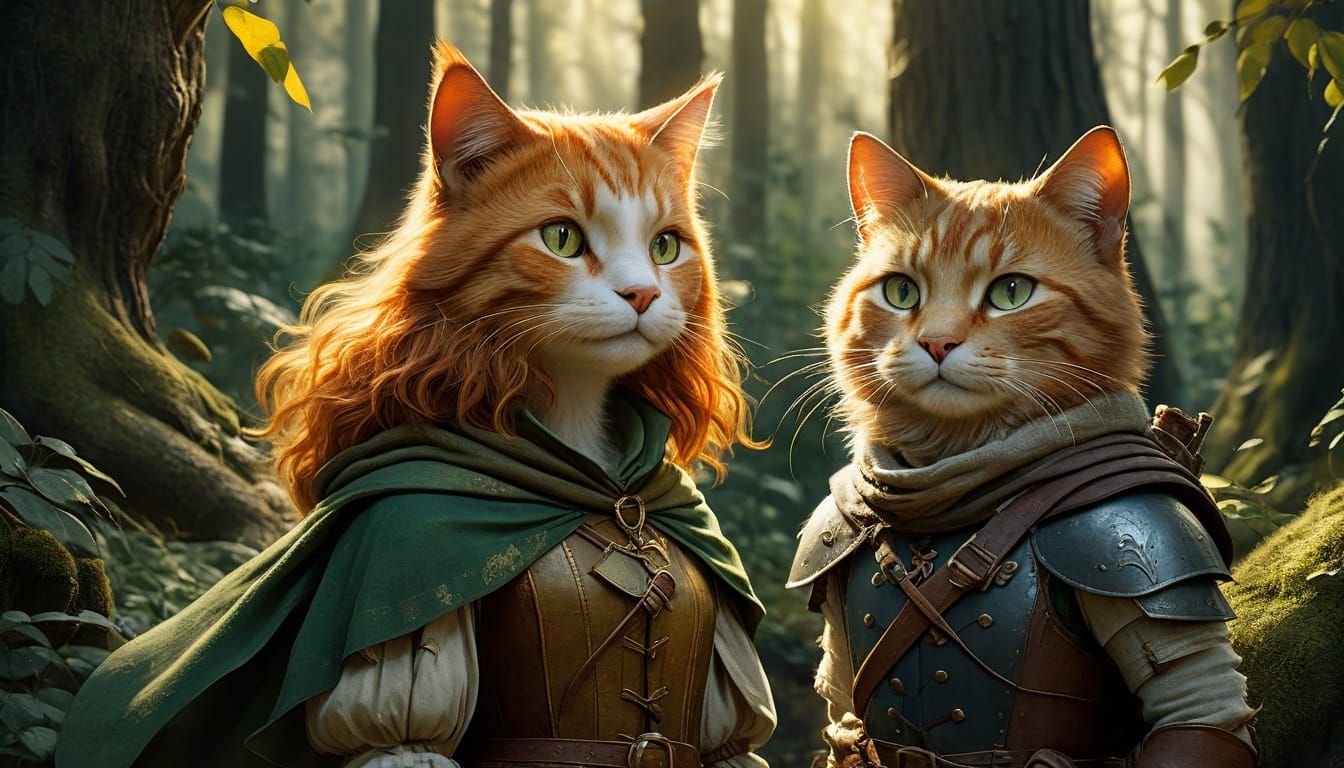 Ginger Robin Hood Steals Hearts in Whimsical Watercolor Art