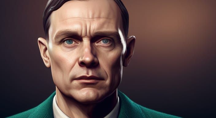 Alan Turing Portrait in Art Nouveau Style