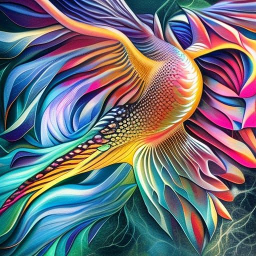 Leather Textures in Abstract Cosmic Horror Style