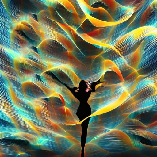 Jazz Music Inspires Dancer in Bioluminescent Splash Art
