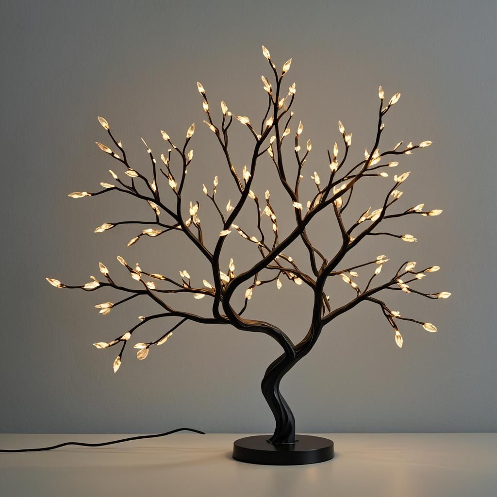Illuminated Tree Lamp: A Glowing Room Accent