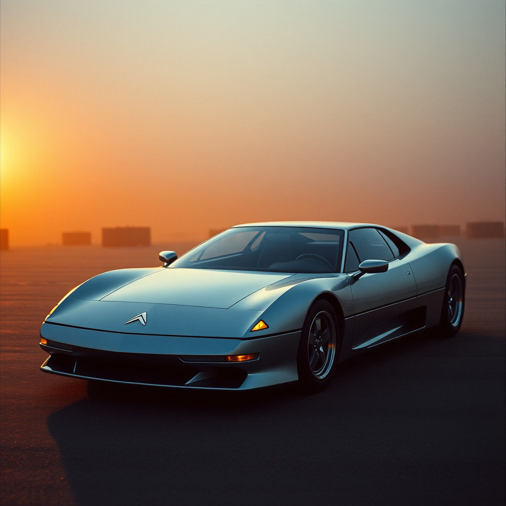 Futuristic Citroën CX Eldorado Concept Car in Film Noir Styl...