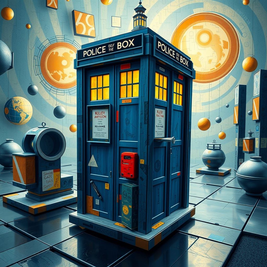 Futuristic TARDIS in Cubist Style