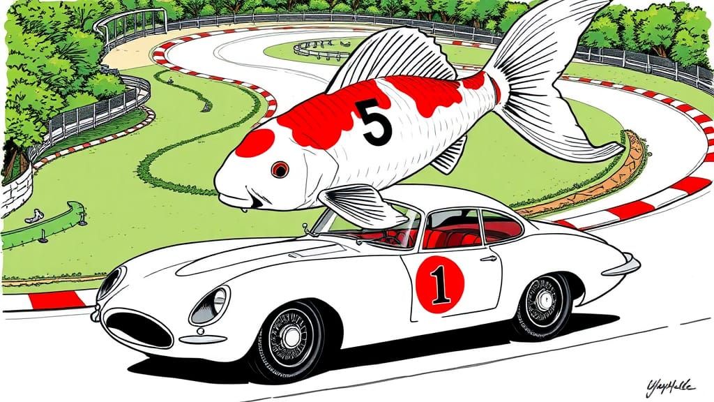 Kohaku koi carp fish