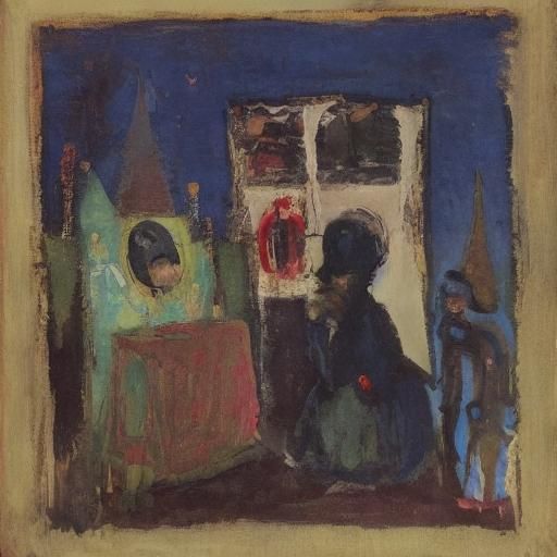 Vampire's Gift: An Abstract Expressionist Painting