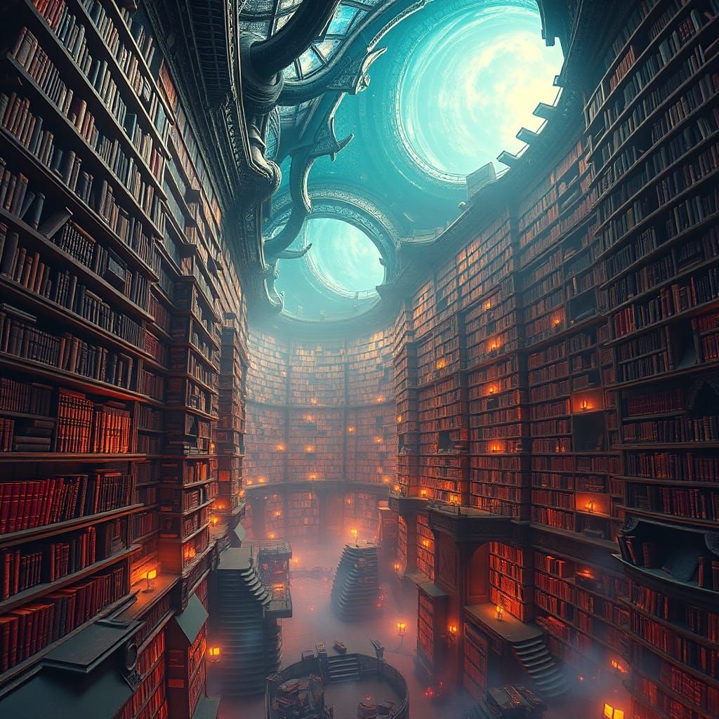 Ethereal Library of Infinite Dimensions