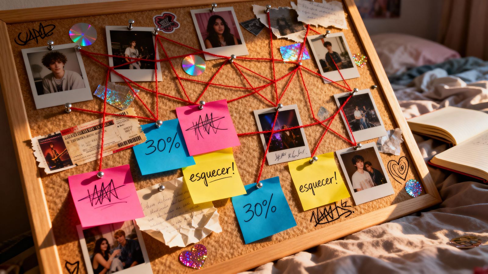 Teenage Bedroom Flannel Board with Emotional Notes