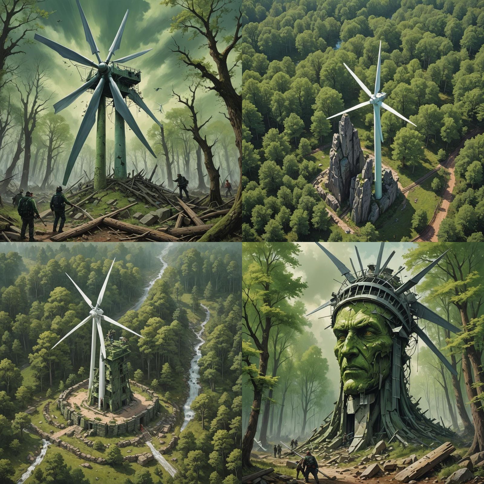 Sinister Image of Green Activists Destroying Monuments