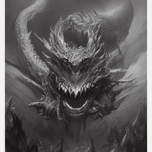 Splashing Ink Dragon in Chinese Calligraphy