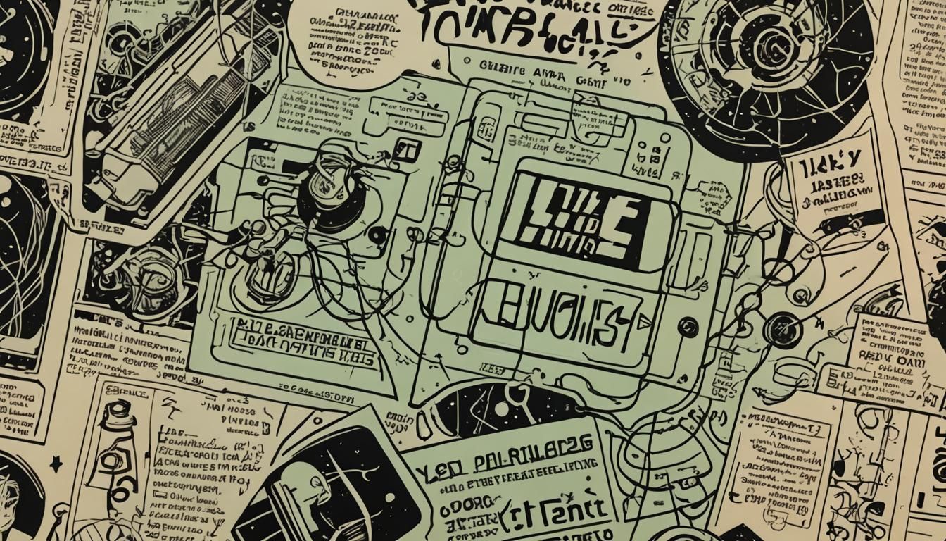 Retro Sci-Fi Comic Art with Bio Transistor