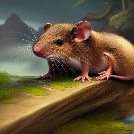 Fantastical Water Mouse Matte Painting in 8K