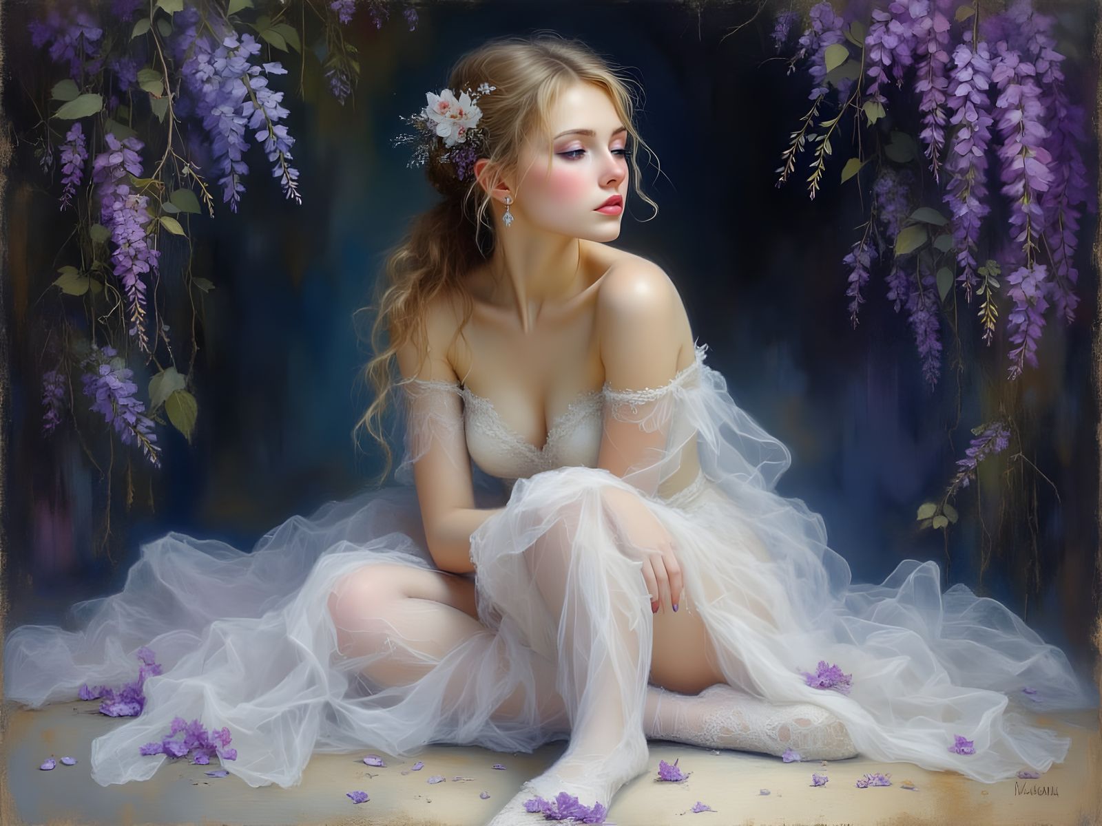 Ballerina with Wisteria