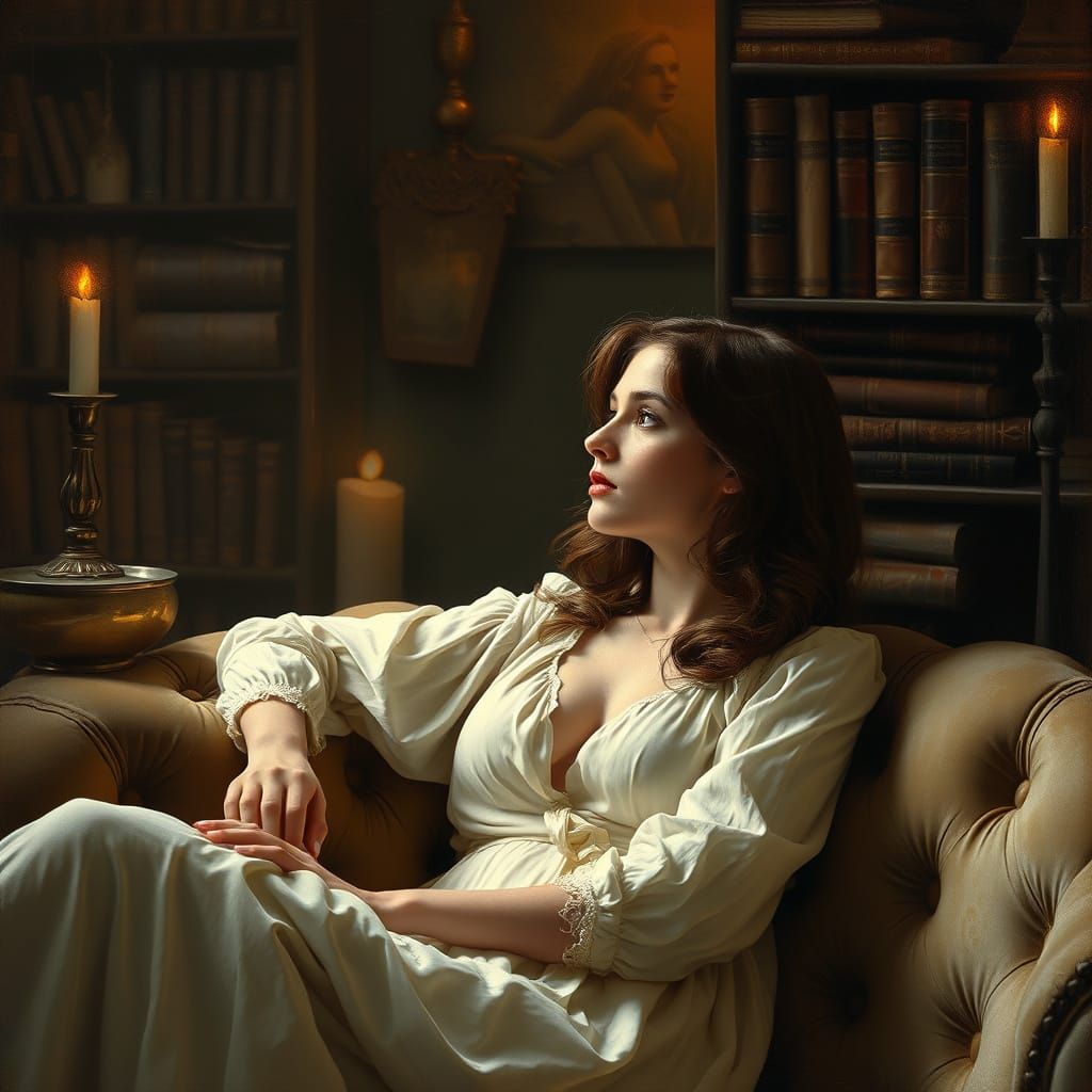 Ethereal Dreamer in Velvet Study