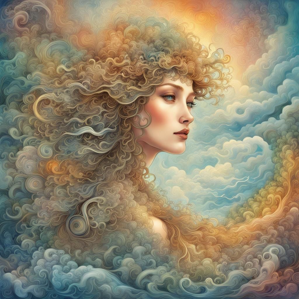 Hypnotic Goddess in a Magical Fantasy Painting