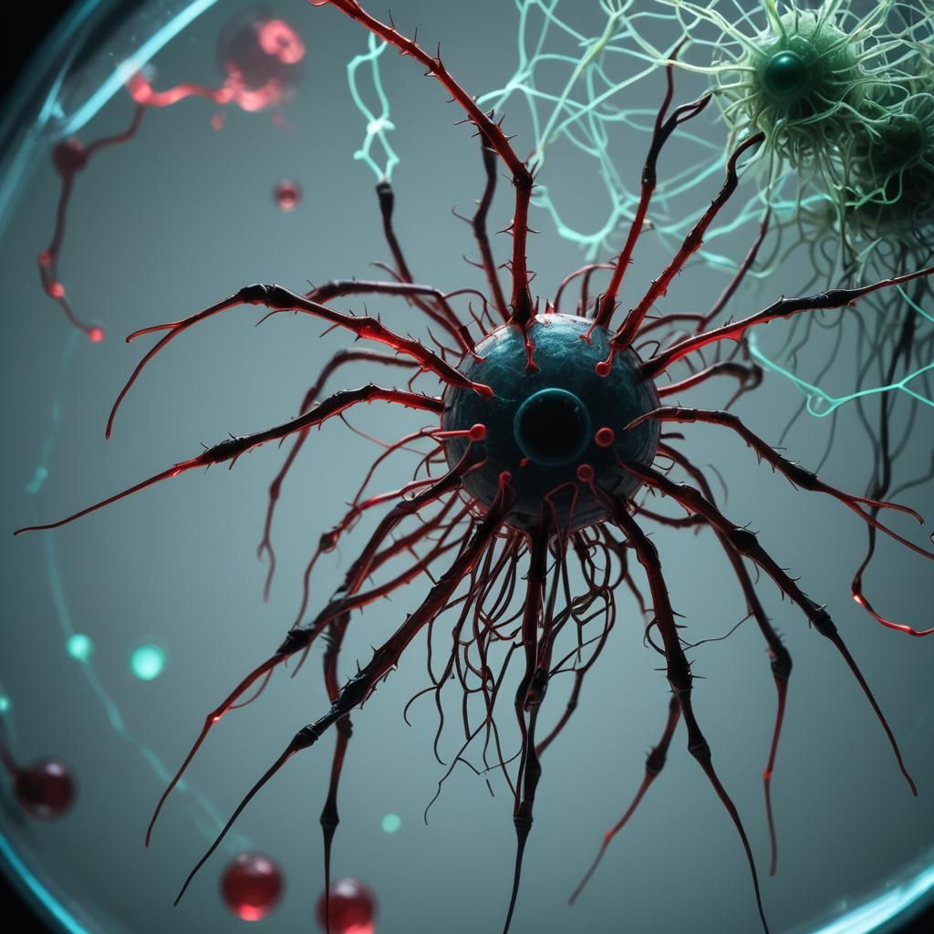 Biomechanical Horror in a Crimson Laboratory