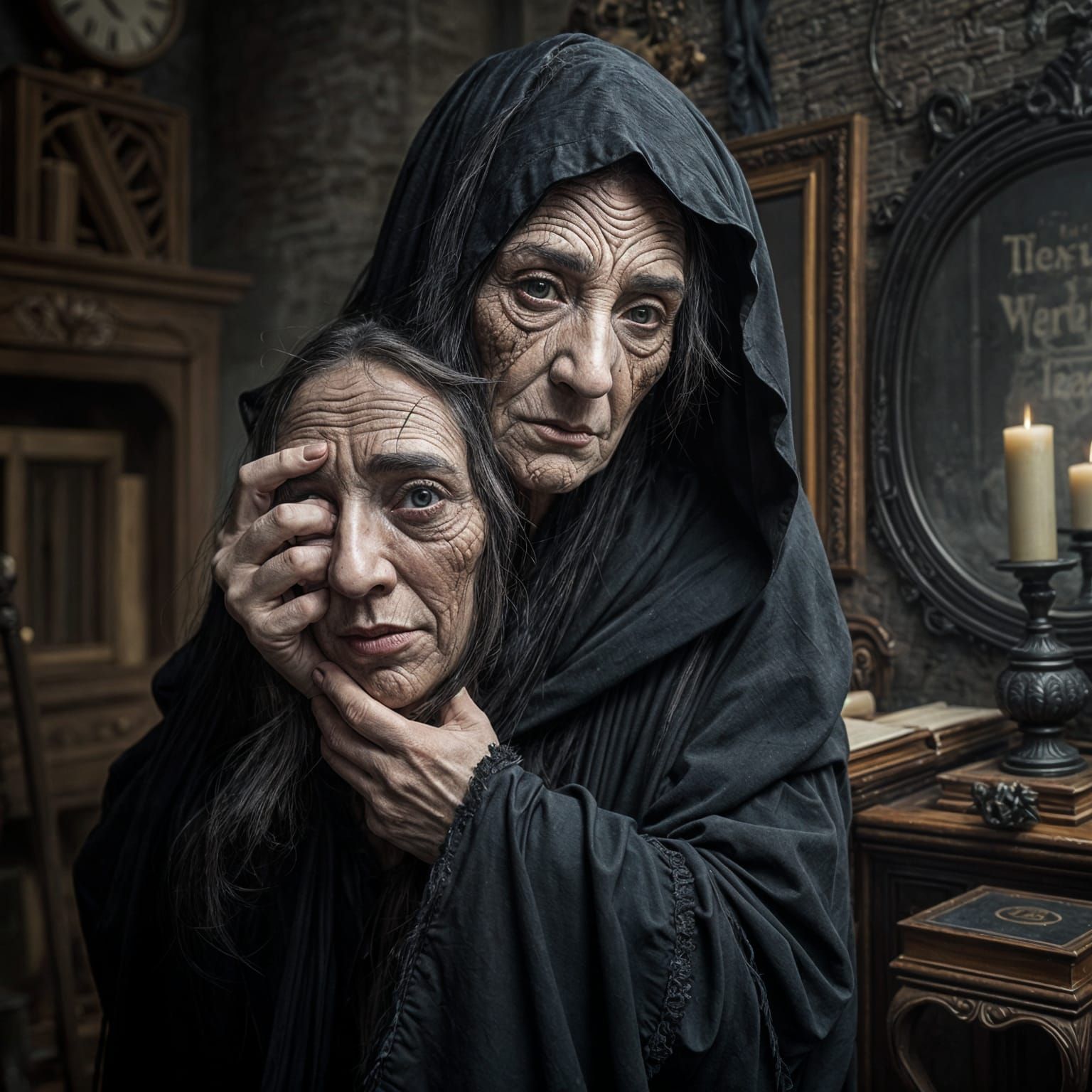 Hyperrealistic Old Witch Reveals Beautiful Woman Mask