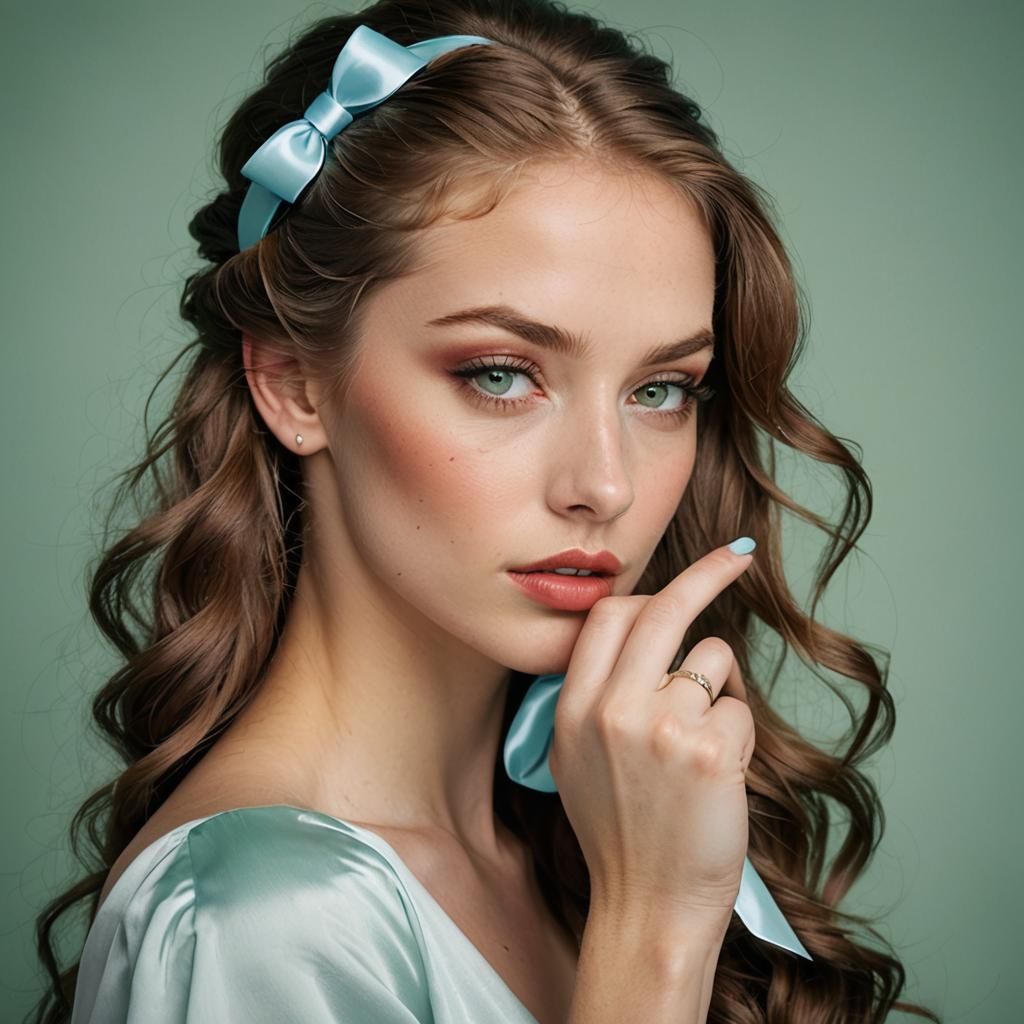 Beautiful Girl Portrait in Hyperdetailed Style